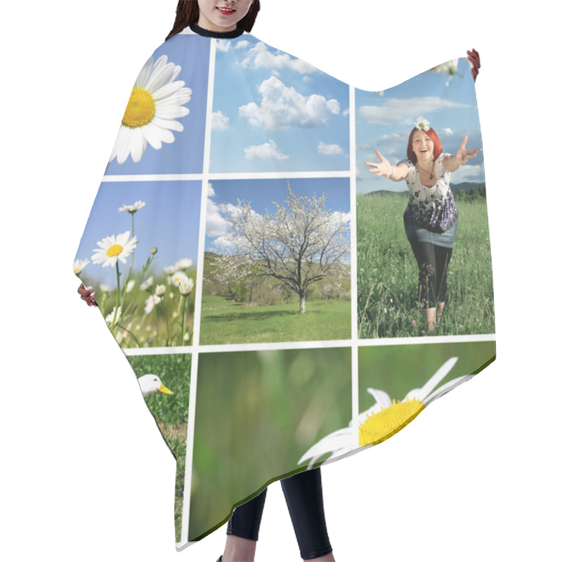 Personality  Spring Collage Hair Cutting Cape