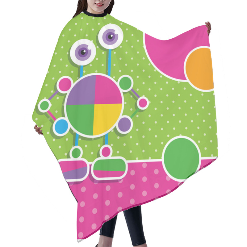 Personality  Cute Robot Greeting Card Hair Cutting Cape