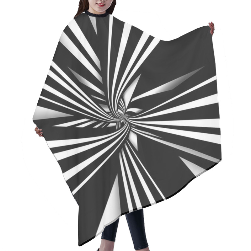 Personality  Abstract Stripes Hair Cutting Cape