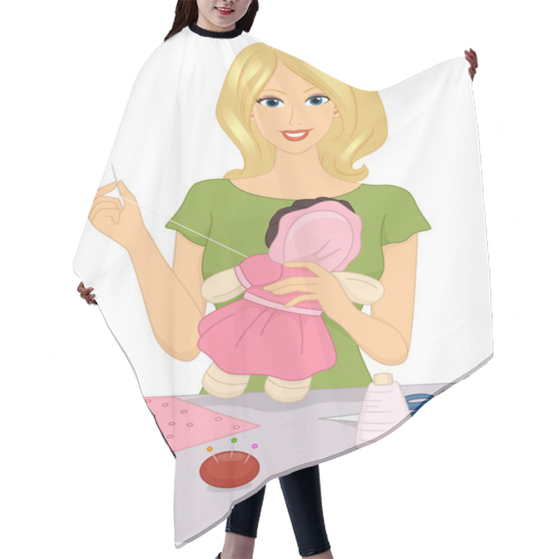 Personality  Rag Doll Making Hair Cutting Cape