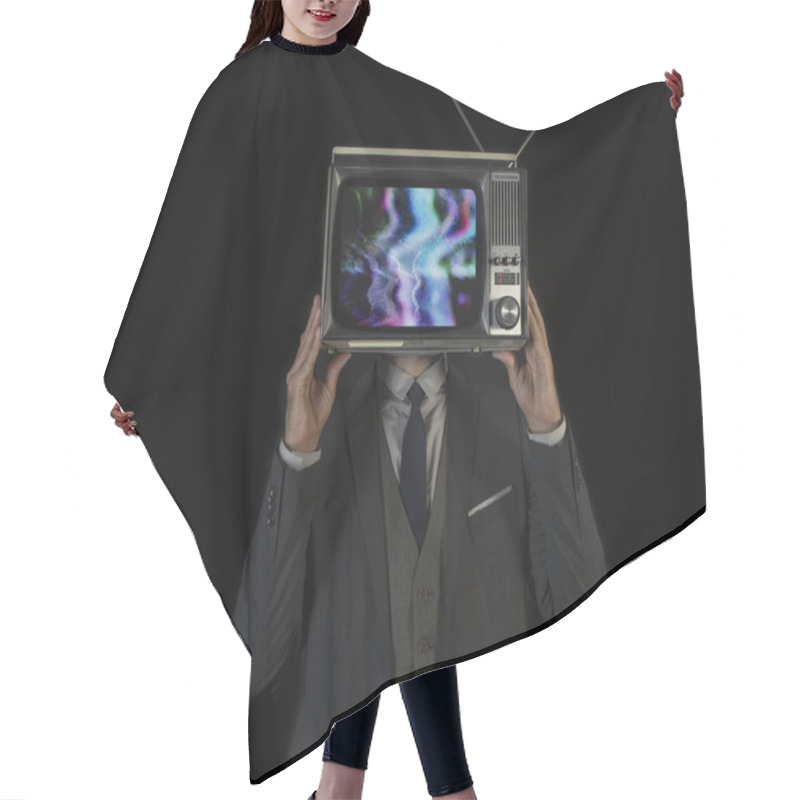 Personality  Tv Head Man Hair Cutting Cape