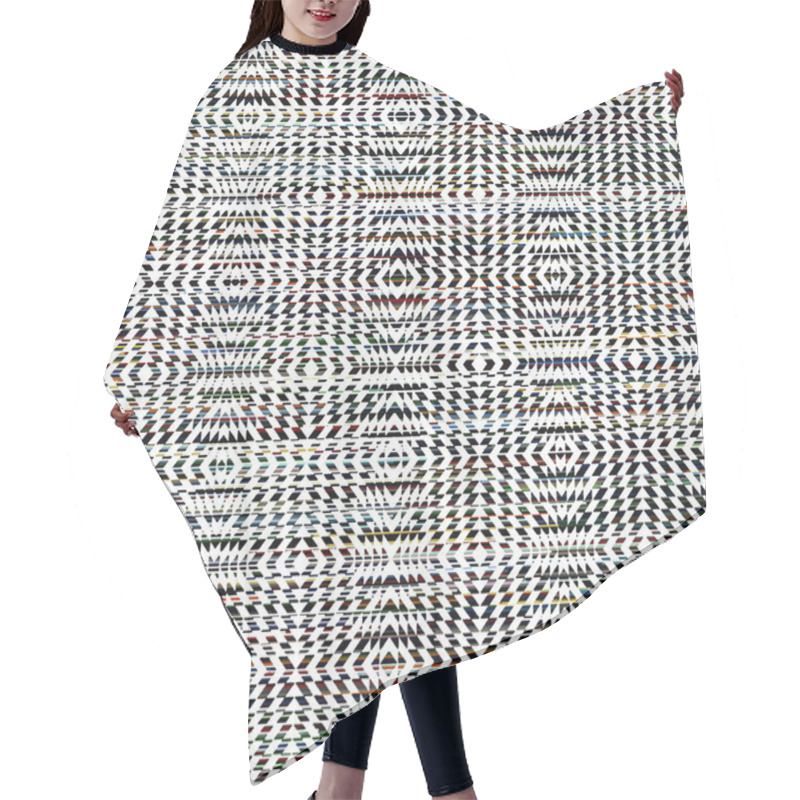 Personality  High-definition Geometry Texture Repeat Pattern On A Creative Texture Surface Hair Cutting Cape