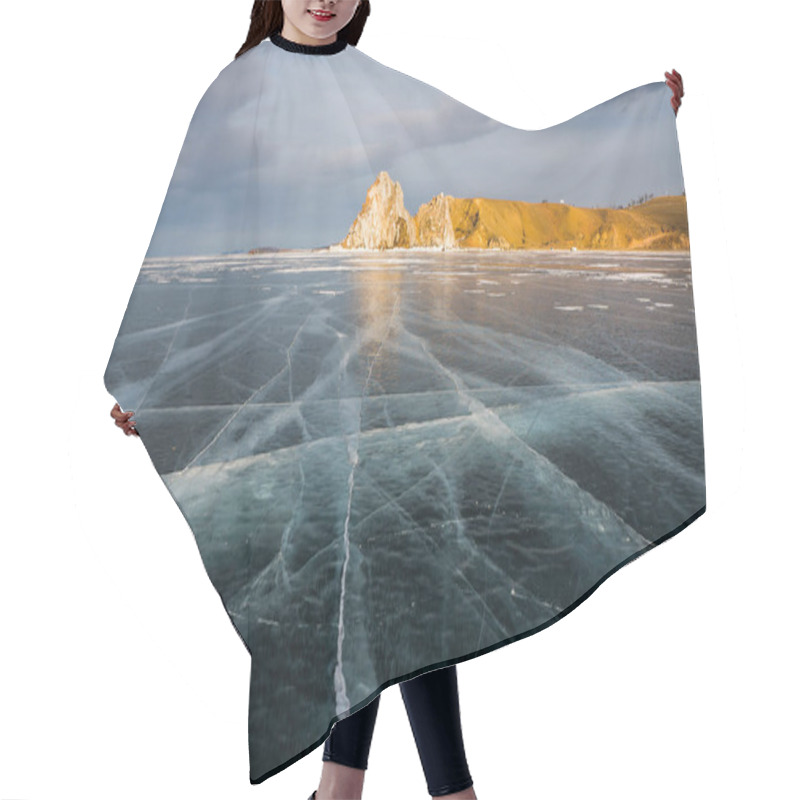 Personality  Frozen River And Mountains Hair Cutting Cape