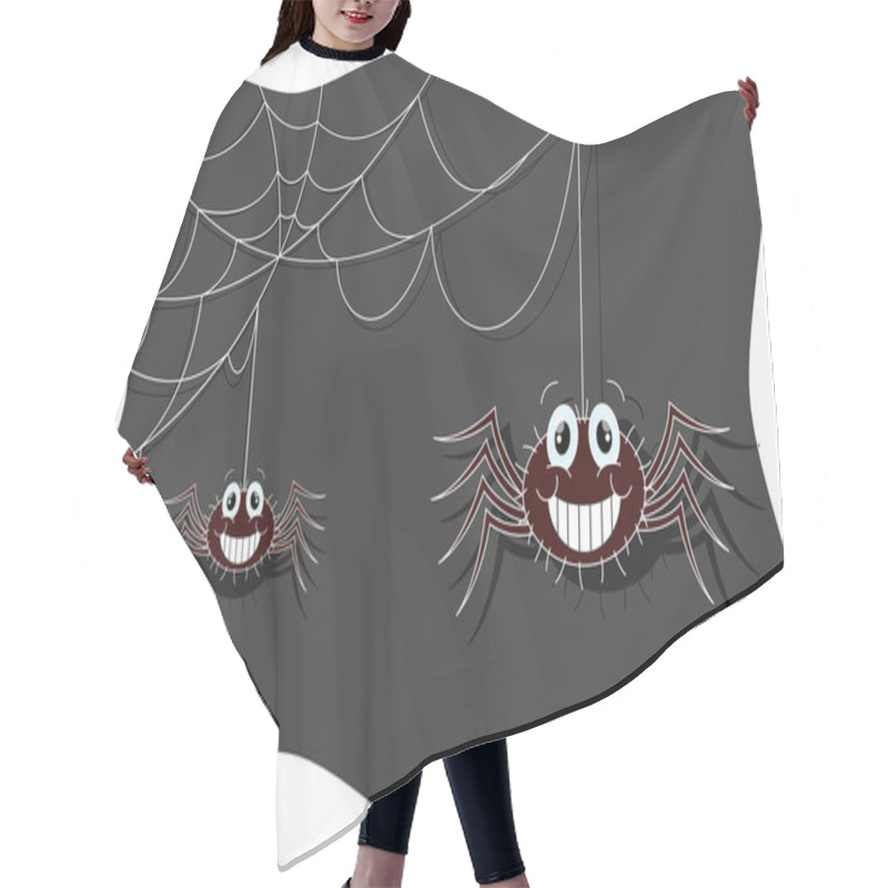 Personality  Funny Spider Cartoon Hair Cutting Cape