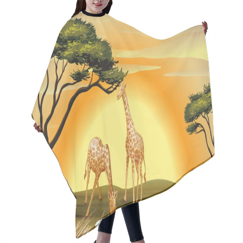 Personality  Giraffe Hair Cutting Cape