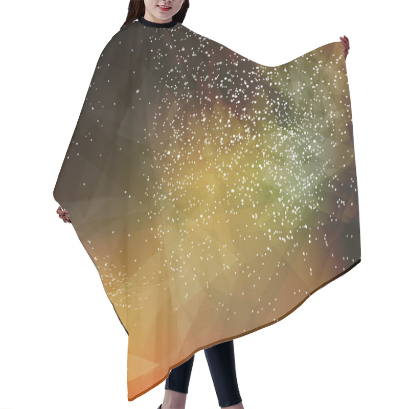 Personality  Abstract Composition, Futuristic Technology, Yellow Font Texture, Alien Planet Sky, Creative Amber Banner Figure, Wallpaper, Outer Space Flyer Fiber, Neon Star Light Matrix, EPS10 Backdrop, Vector Art Hair Cutting Cape