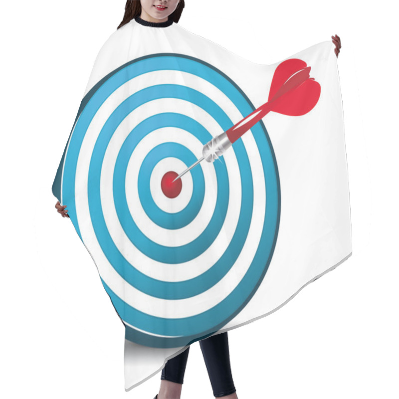 Personality  Blue Target Concept Icon Hair Cutting Cape