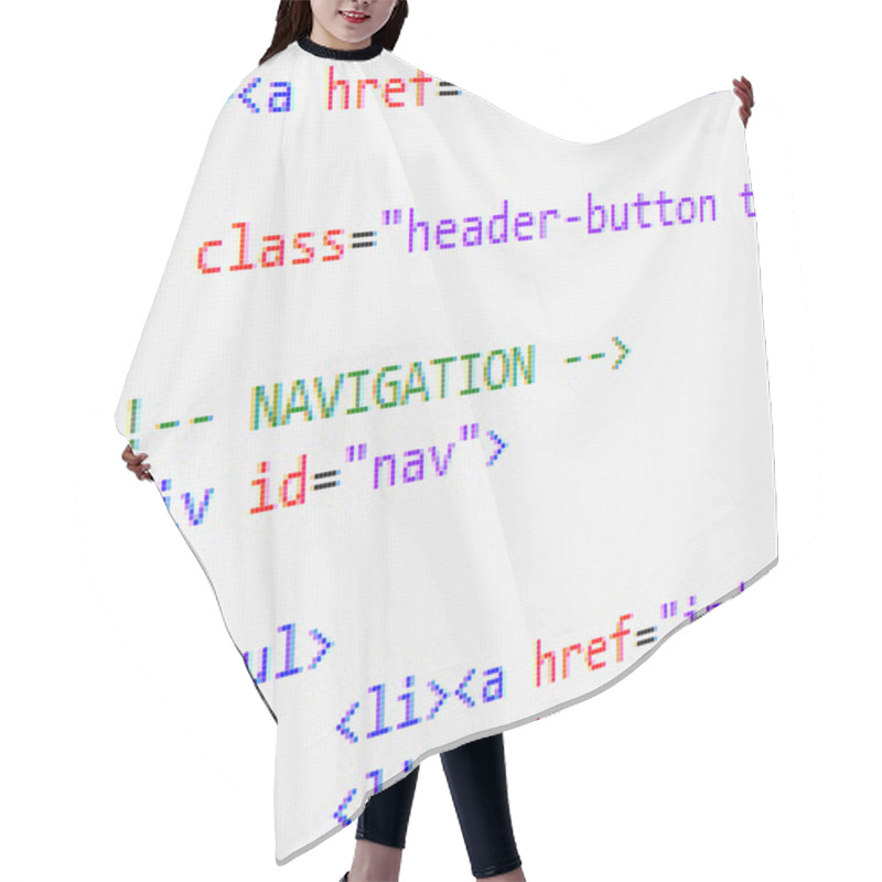 Personality  CSS And HTML Code Hair Cutting Cape