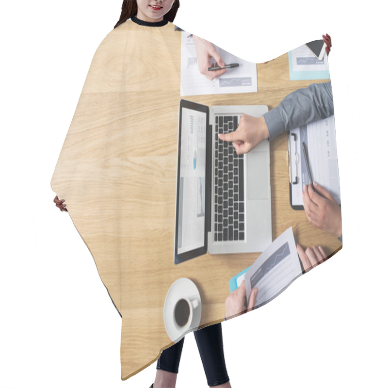 Personality  Business Team Hands At Work Hair Cutting Cape