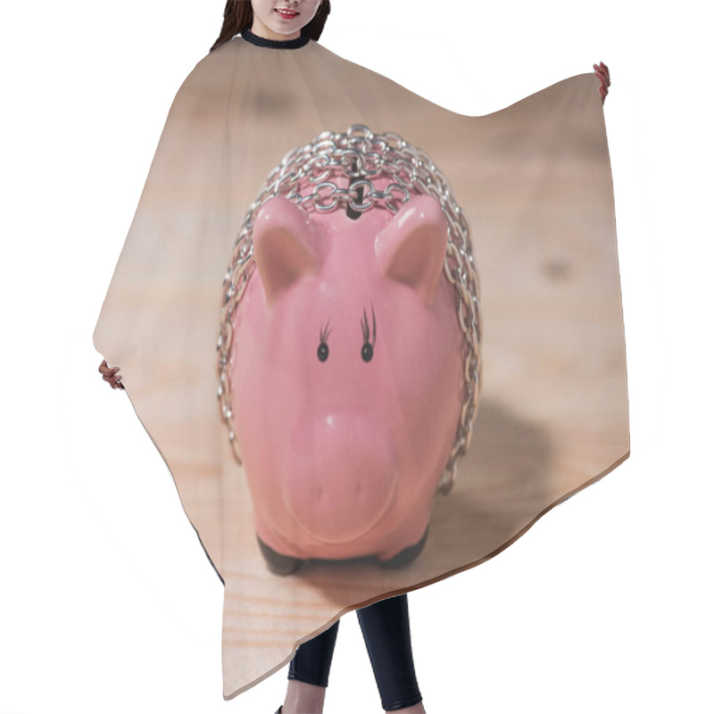 Personality  Pink Ceramic Piggy Bank  Hair Cutting Cape