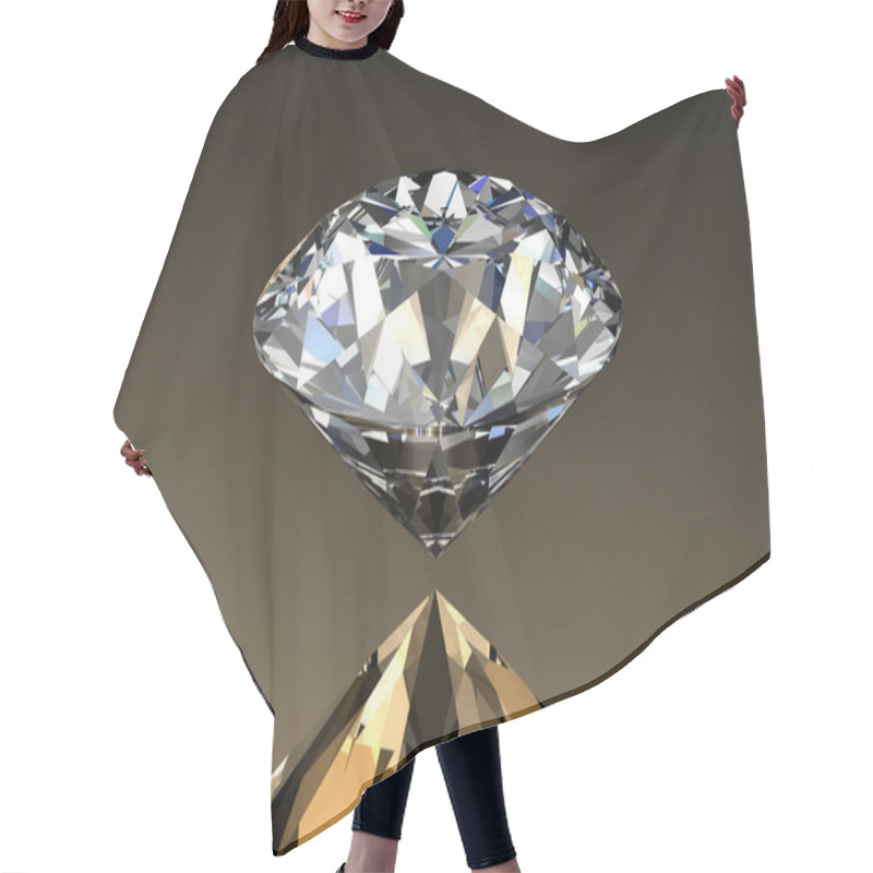 Personality  Diamond Jewel With Reflections On Gold Background Hair Cutting Cape