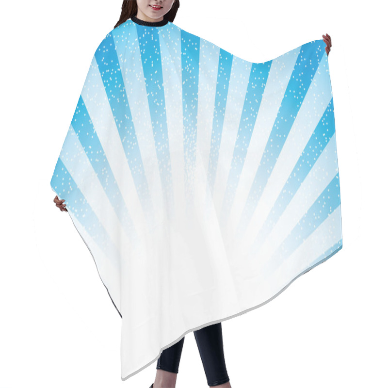 Personality  Abstract Blue Sunburst Hair Cutting Cape