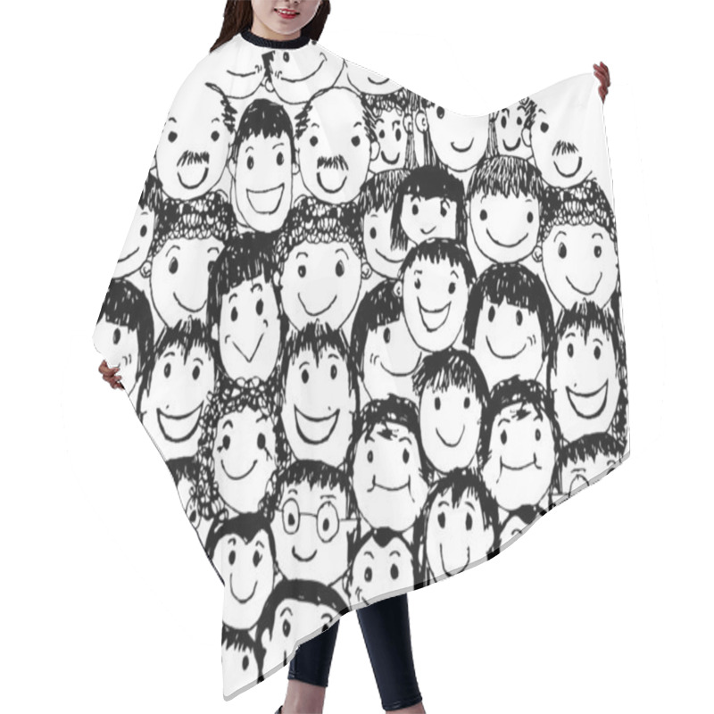 Personality  People Faces Cartoon Hair Cutting Cape