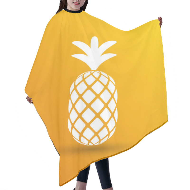 Personality  Pineapple Closeup Cartoon Sketch Hand Drawn Illustration Hair Cutting Cape