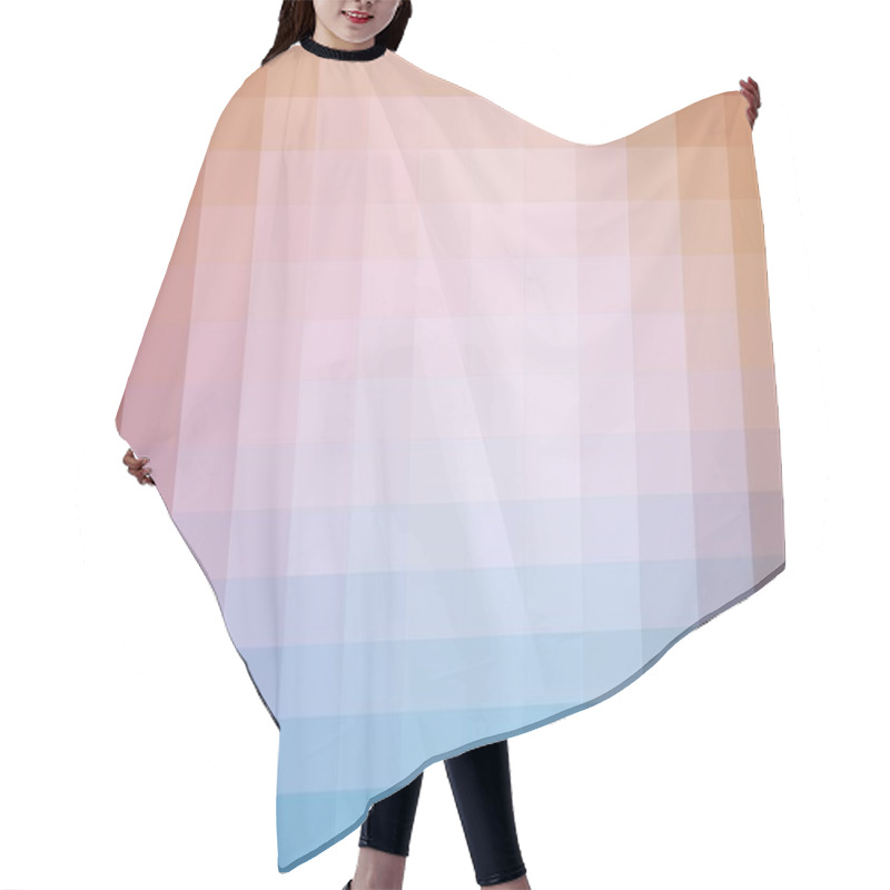 Personality  Monochrome Squares Of Pixels Hair Cutting Cape