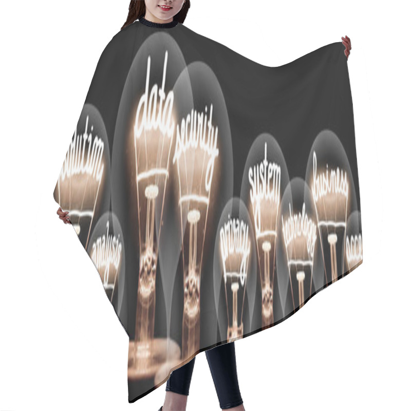 Personality  Light Bulbs Concept Hair Cutting Cape