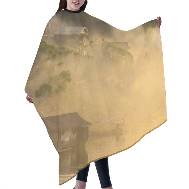 Personality  Village In Misty Dusk Hair Cutting Cape