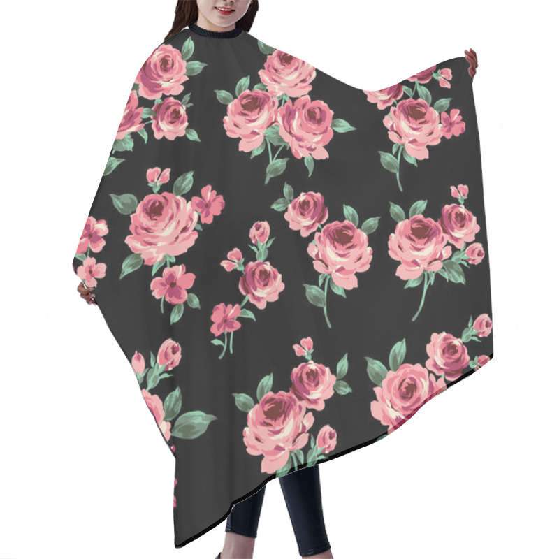 Personality  Illustration Of Rose Hair Cutting Cape