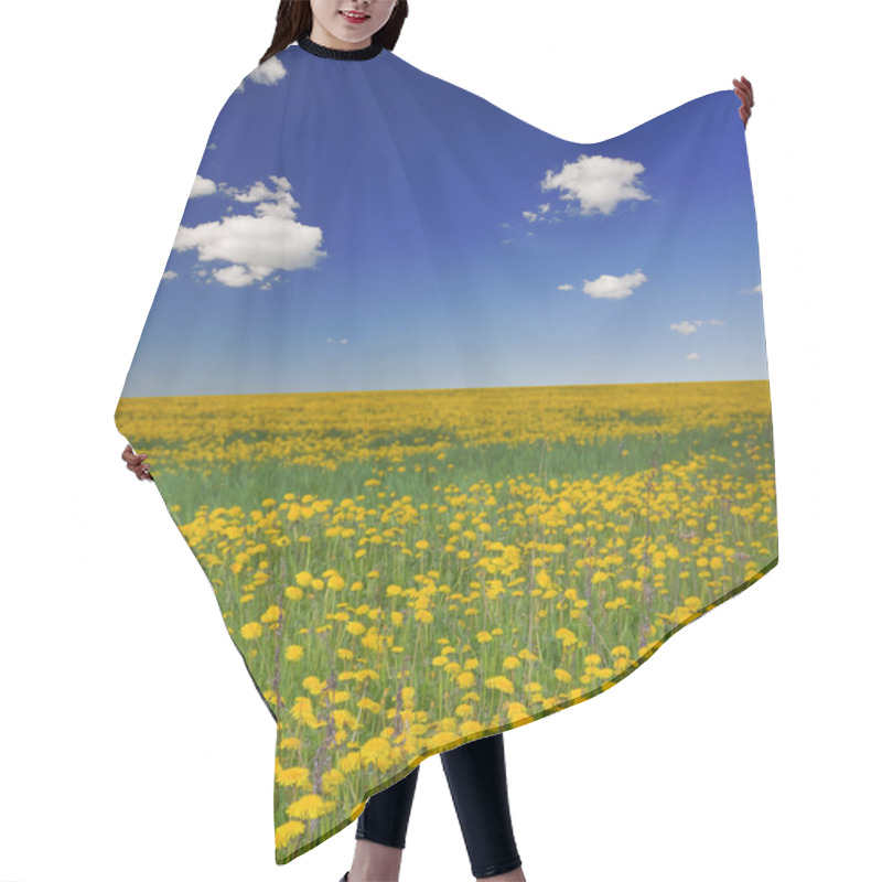 Personality  Yellow Dandelion Meadow Hair Cutting Cape