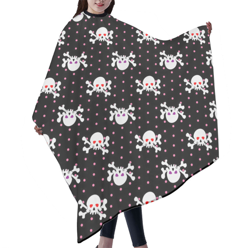 Personality  Skulls Seamless Pattern 5 Hair Cutting Cape