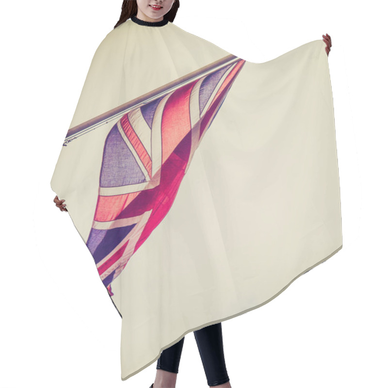 Personality  Retro Look UK Flag Hair Cutting Cape