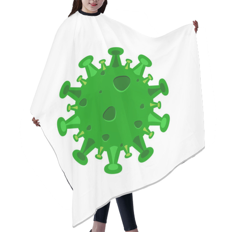 Personality  Coronavirus Icon Vector Design Concept Hair Cutting Cape