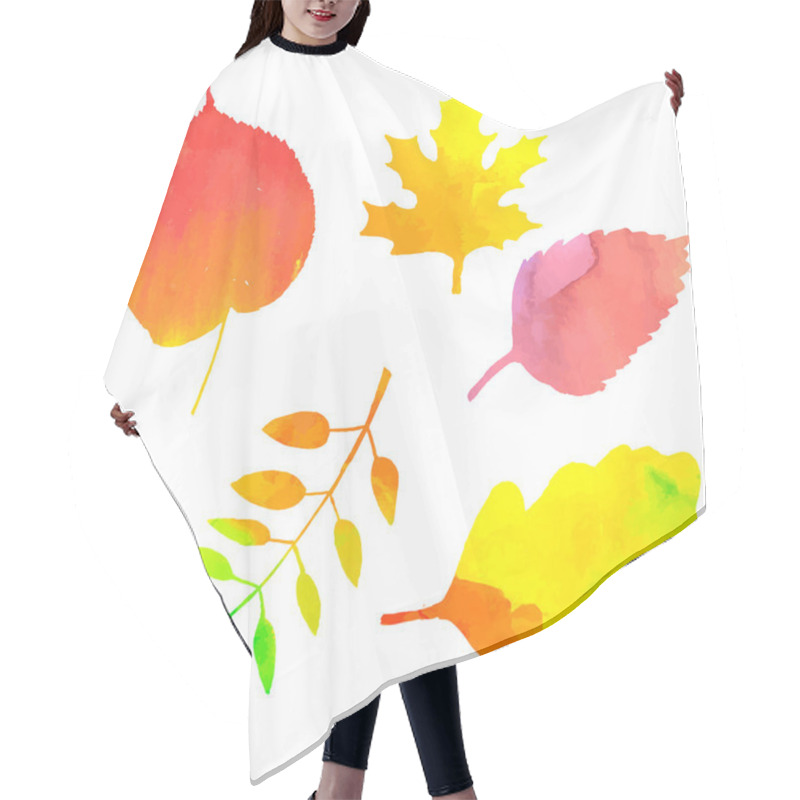 Personality  Beautiful Autumn Leaves Hair Cutting Cape