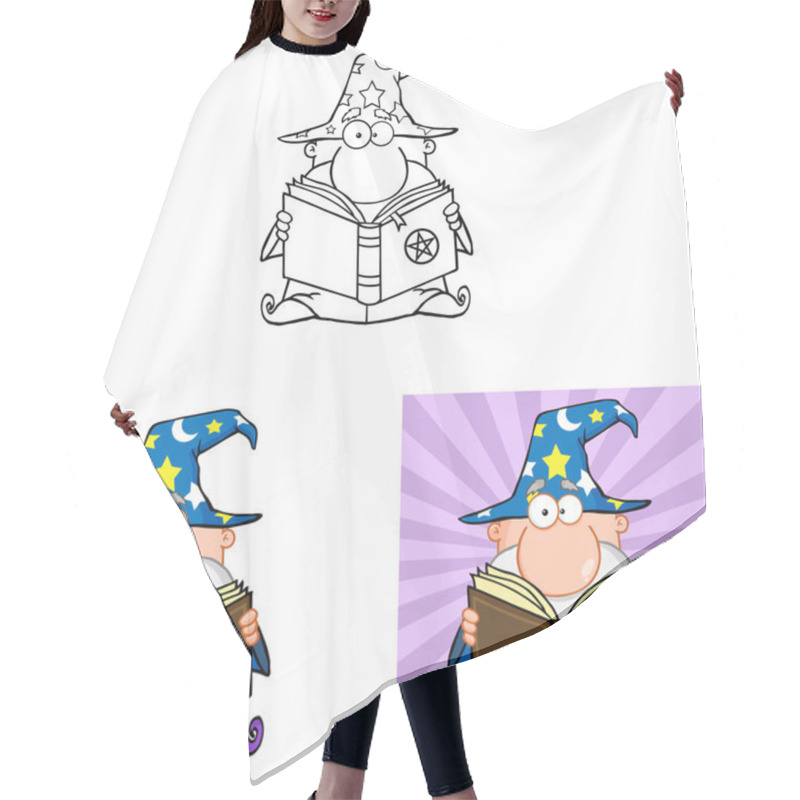 Personality  Wizard Cartoon Characters. Collection 5 Hair Cutting Cape