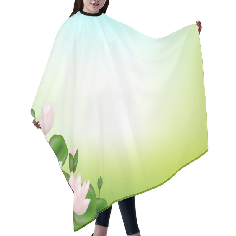 Personality  Background With Lotuses Hair Cutting Cape