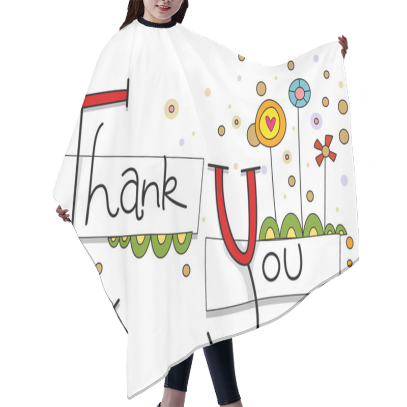 Personality  Thank You Card Hair Cutting Cape