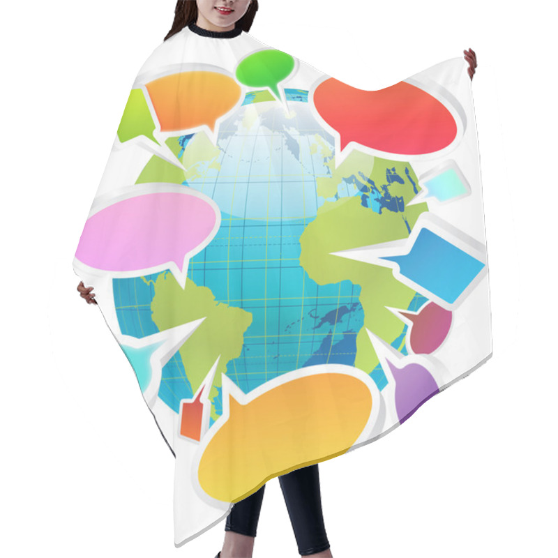 Personality  Social Media Chat Bubbles Hair Cutting Cape