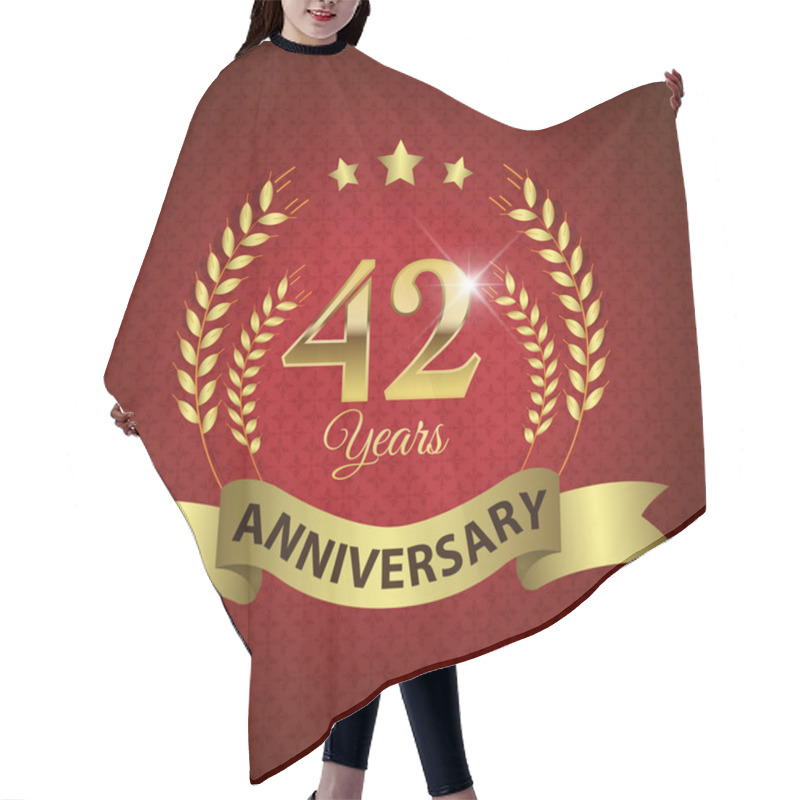 Personality  42 Years Anniversary Seal Hair Cutting Cape