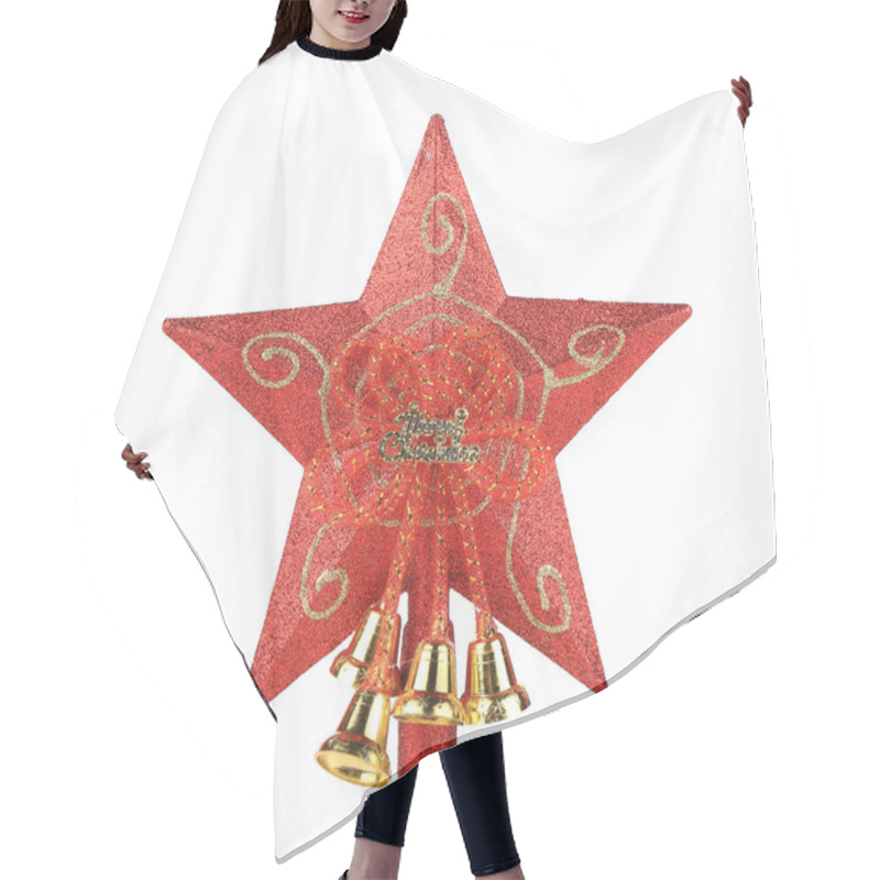 Personality  Red Star Christmas Decoration. Hair Cutting Cape