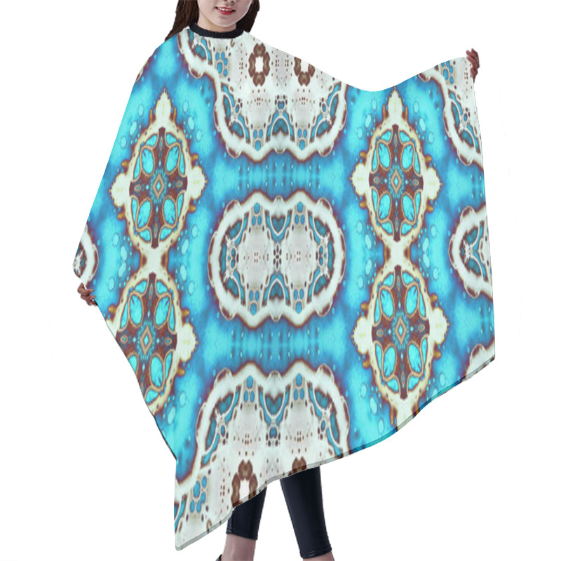 Personality  Seamless Kaleidoscope Pattern. The Texture Of The Woven Pattern. Endless Pattern Hair Cutting Cape