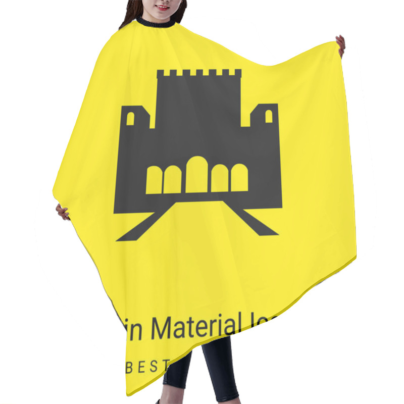 Personality  Alhambra Minimal Bright Yellow Material Icon Hair Cutting Cape