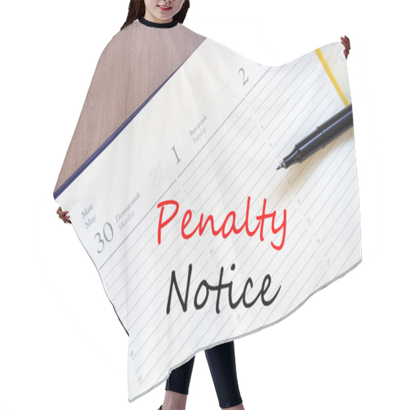 Personality  Penalty Notice Write On Notebook Hair Cutting Cape