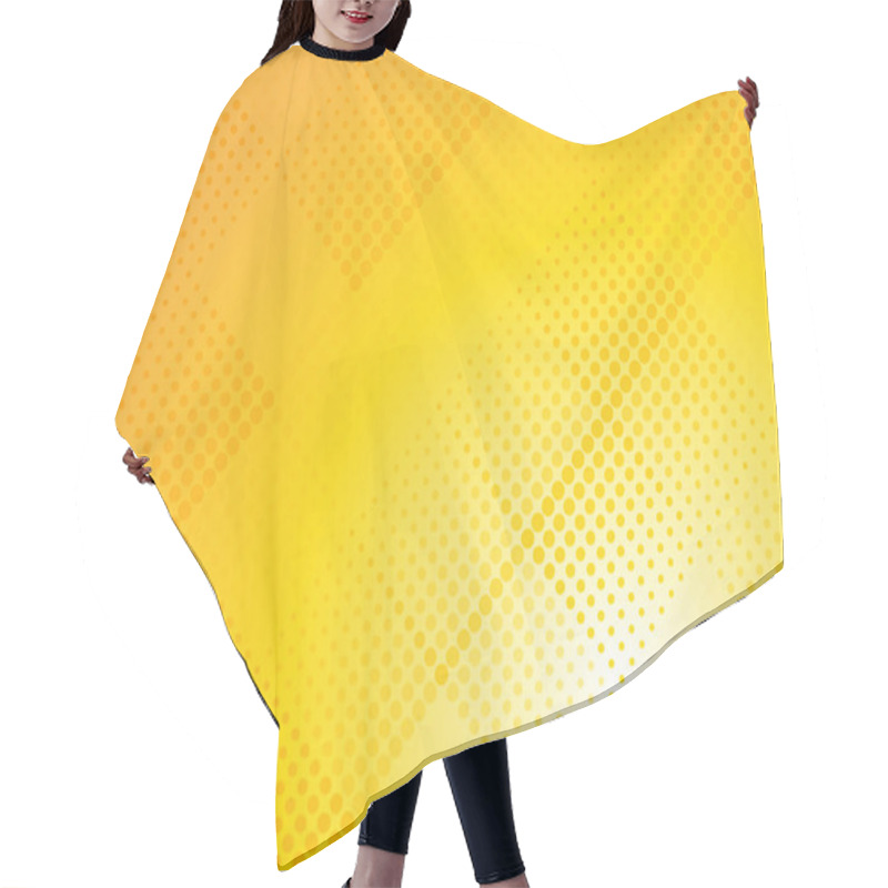 Personality  Abstract Yellow Halftone Dotted Background Hair Cutting Cape