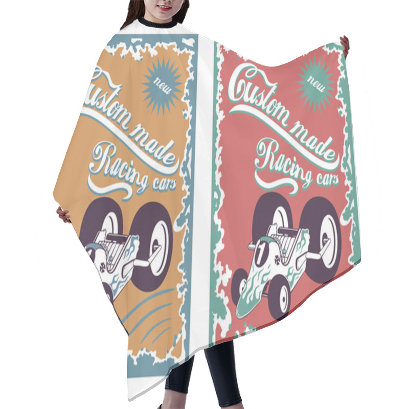 Personality  Hot Rod Cartoon Cars Hair Cutting Cape