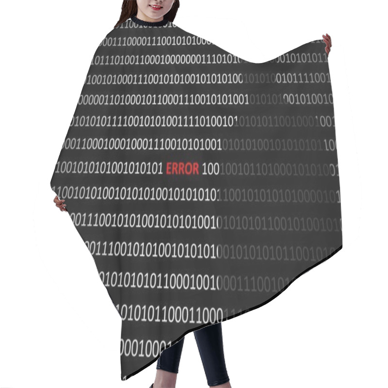 Personality  Anonymous Hacker Without Face And Error Background Hair Cutting Cape