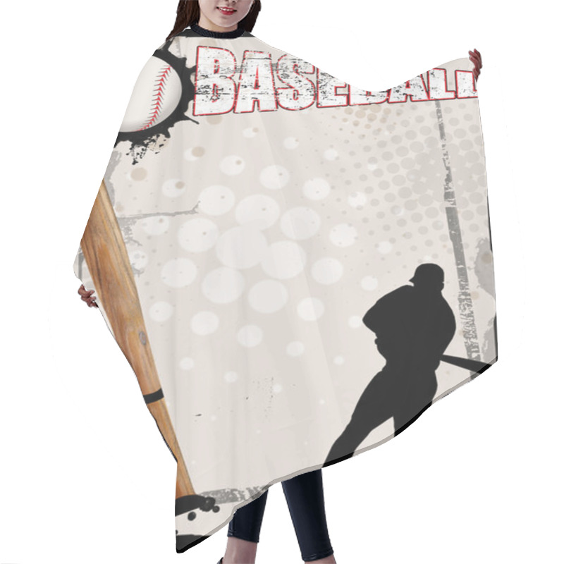 Personality  Baseball Poster Hair Cutting Cape