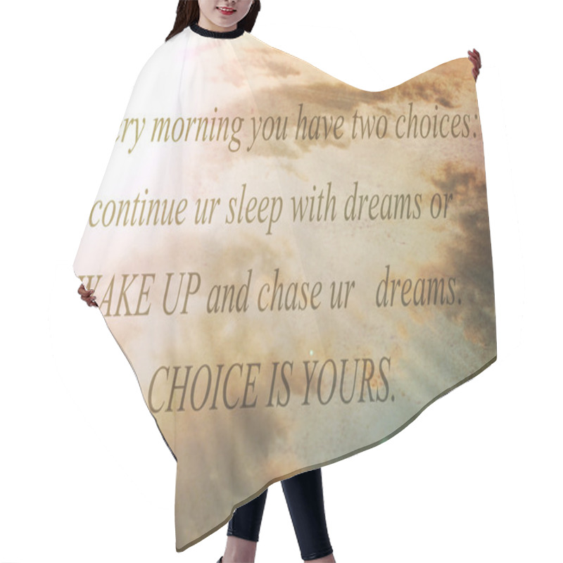 Personality  Quote Hair Cutting Cape