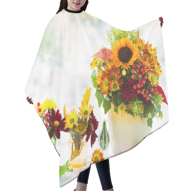 Personality  Autumnal Flowers Hair Cutting Cape