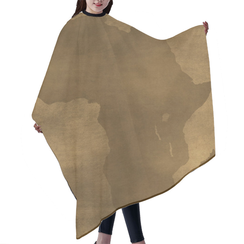 Personality  Old Grunge Africa Map Illustration Hair Cutting Cape