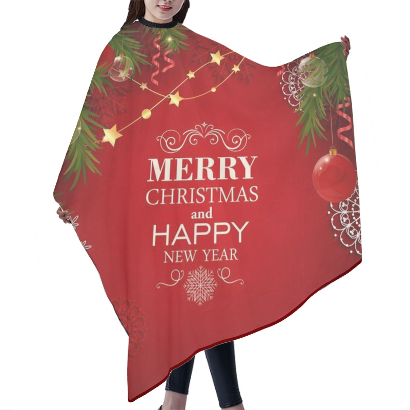 Personality  Vector Christmas Background Hair Cutting Cape