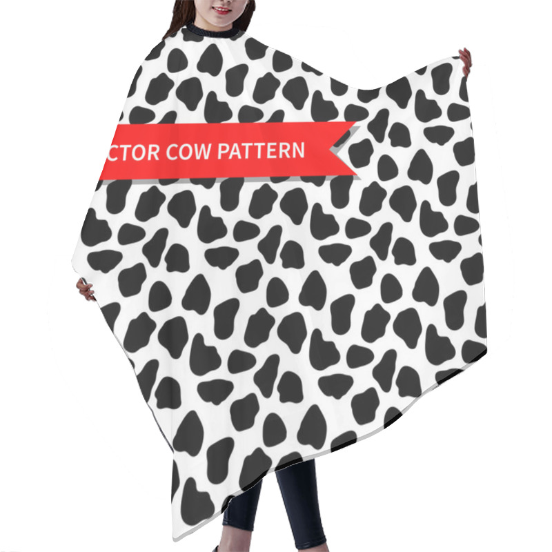 Personality  Cow Skin Vector Seamless Pattern Hair Cutting Cape