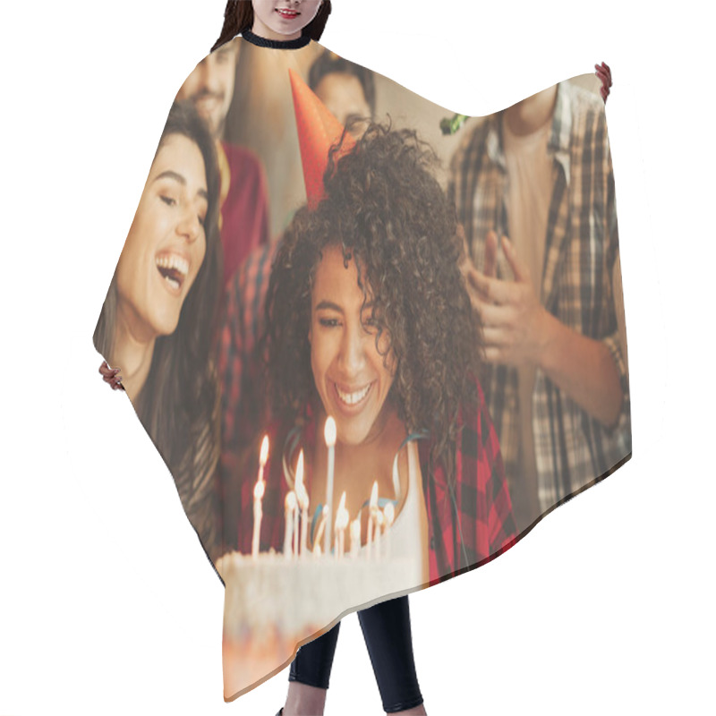 Personality  Happy Birthday Dear Friend Concept Hair Cutting Cape