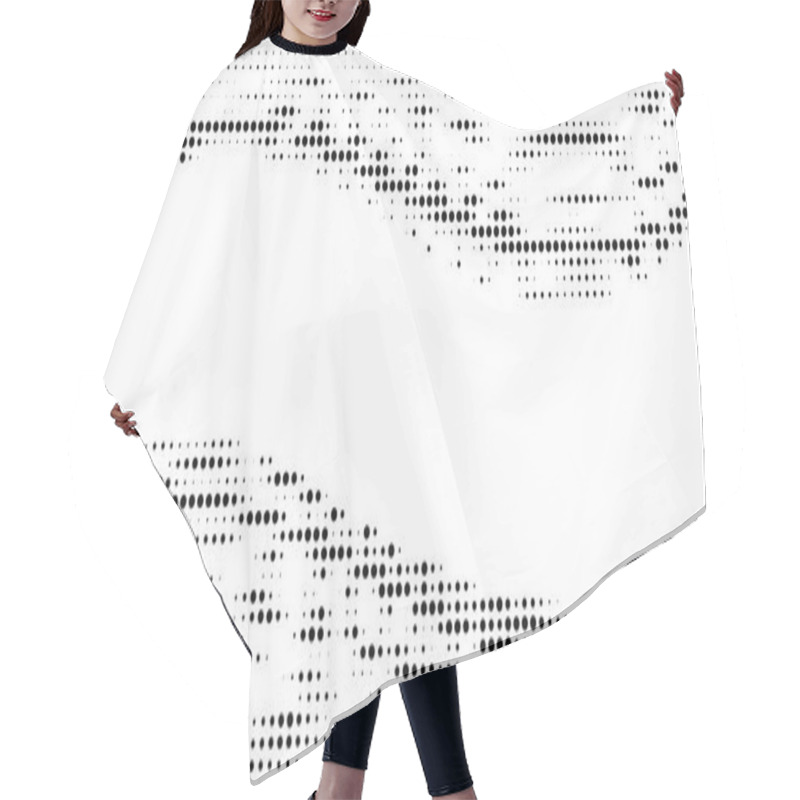 Personality  Abstract Halftone Texture With Dots. Hair Cutting Cape