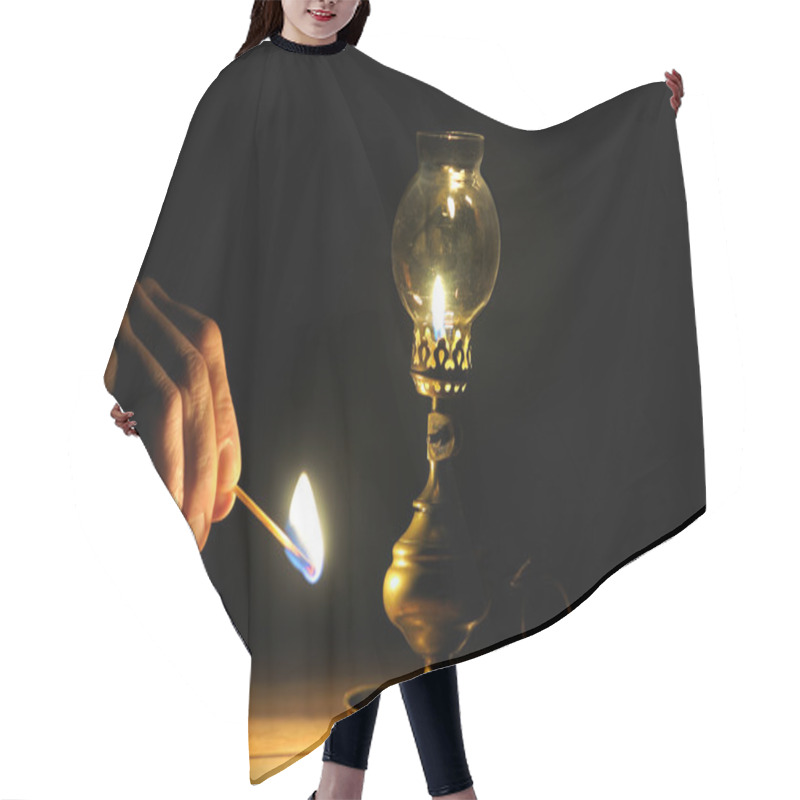 Personality  Lamp-oil Hair Cutting Cape