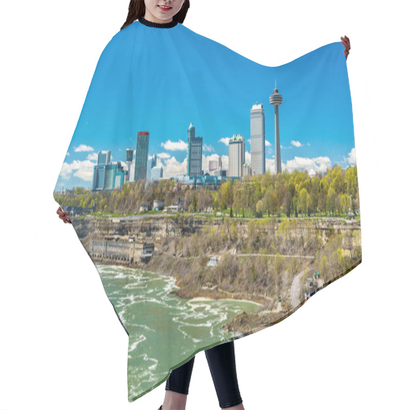 Personality  Skyline Of Niagara Falls City In Canada Hair Cutting Cape