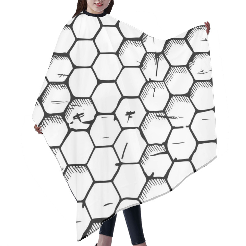 Personality  Simple Honeycomb Pattern Hair Cutting Cape